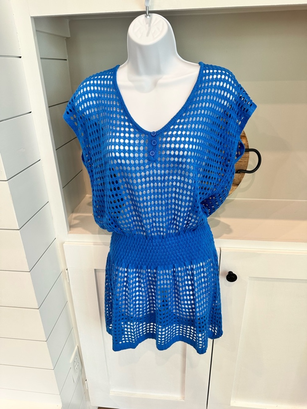 VENUS Royal Blue Crochet Swim Cover-Up NWOT